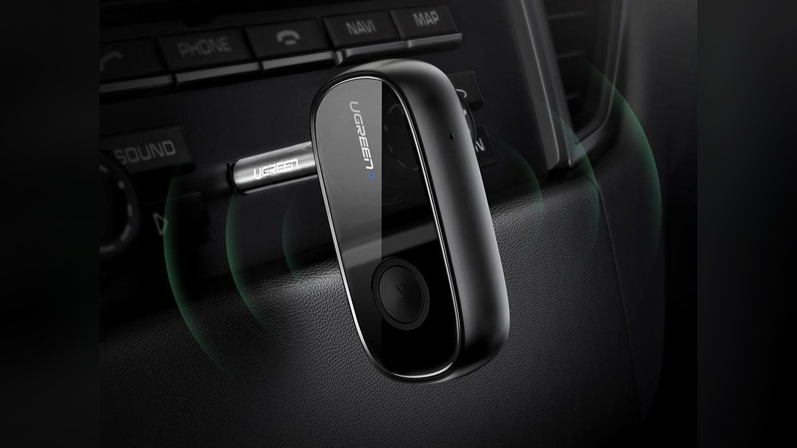 UGREEN Car & Home Bluetooth 5.0 Receiver aptX Audio Adapter Handsfree Black