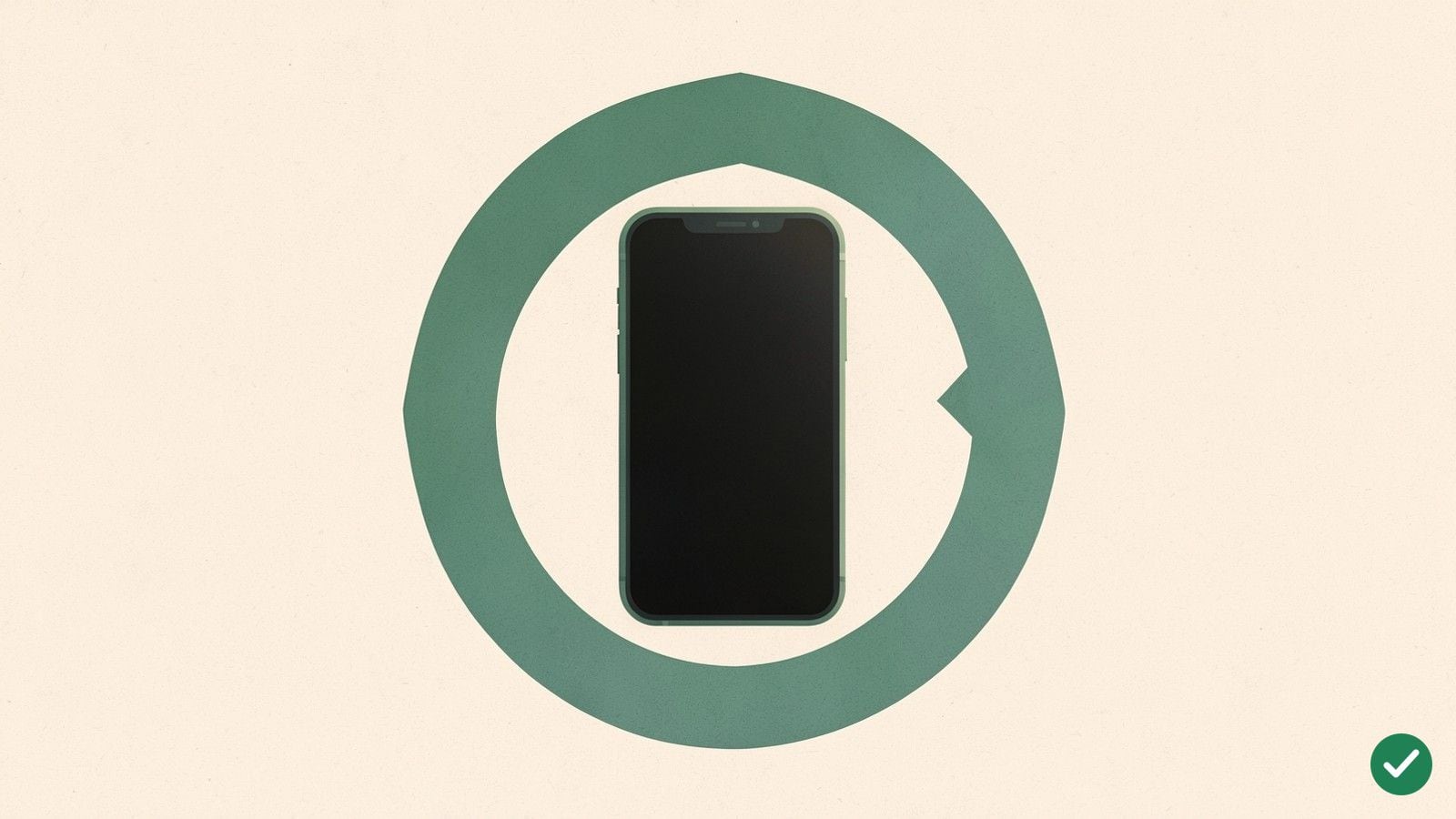Ilustrace smartphonu s kruhovou šipkou aktualizace