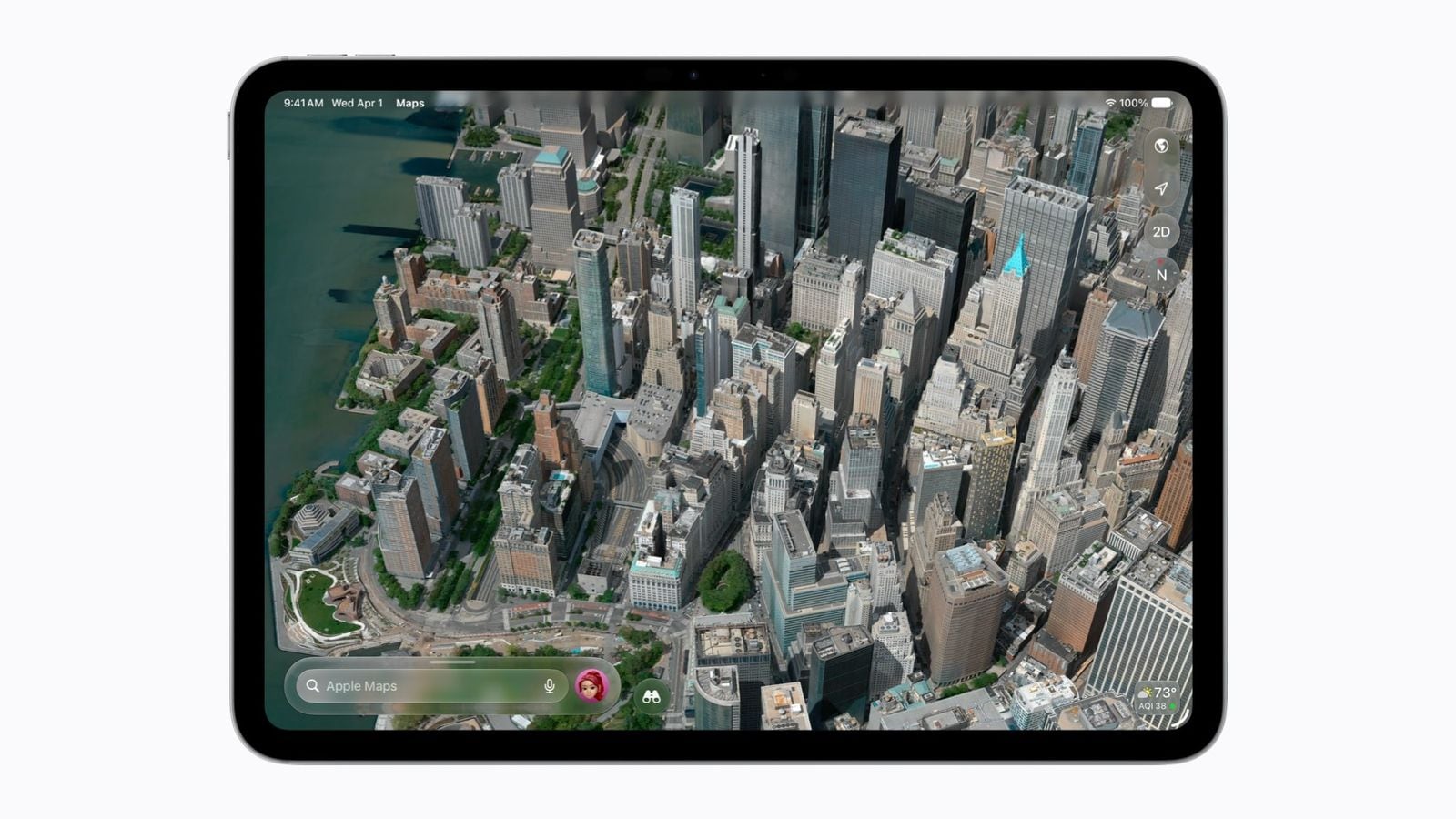 Vylepšená funkce Flyover v aplikaci Apple Maps