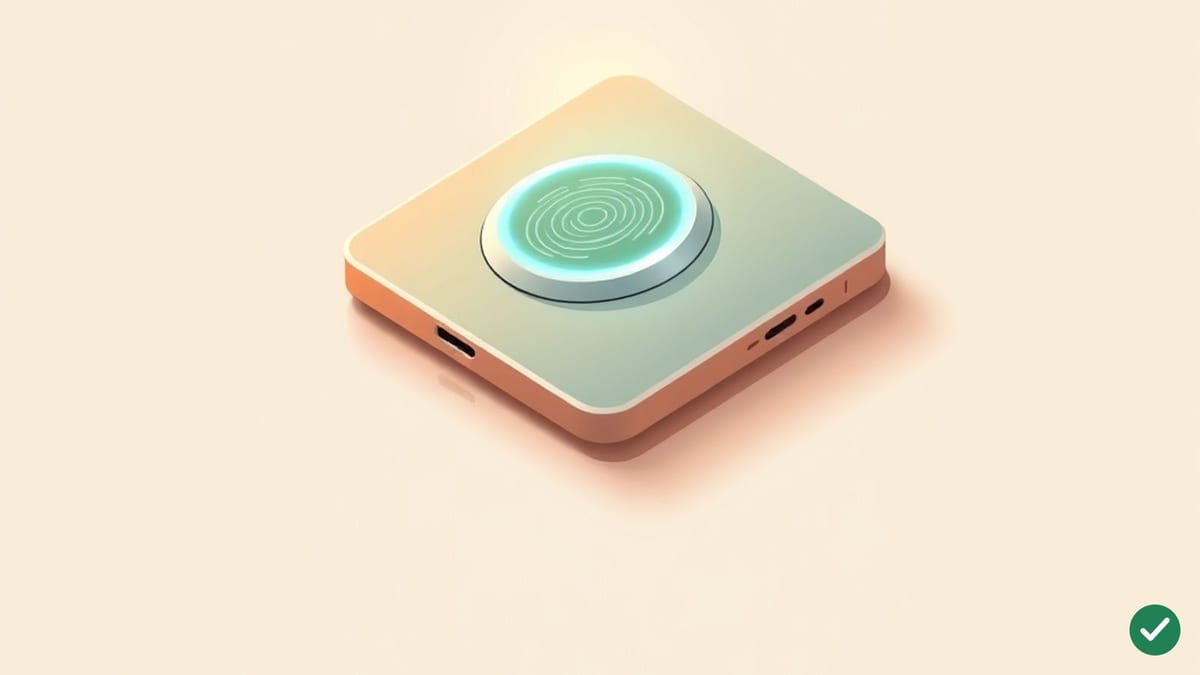 Ilustrace otiskového senzoru v bočním tlačítku telefonu