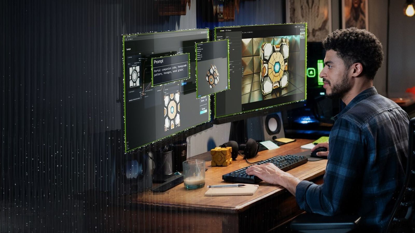 RTX AI PC při hraní her, oficiální fotka NVIDIA
