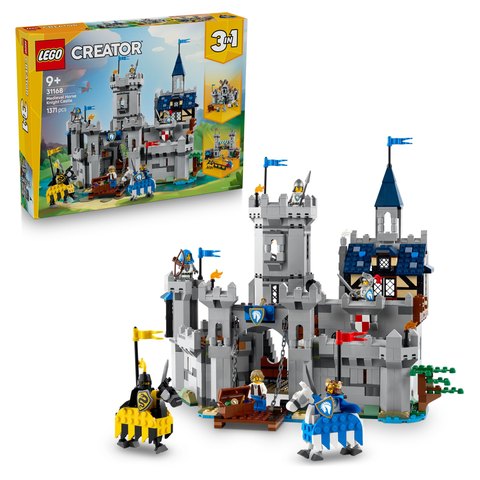 LEGO Creator 3 v 1 Středověký hrad a rytíři na koních 31168